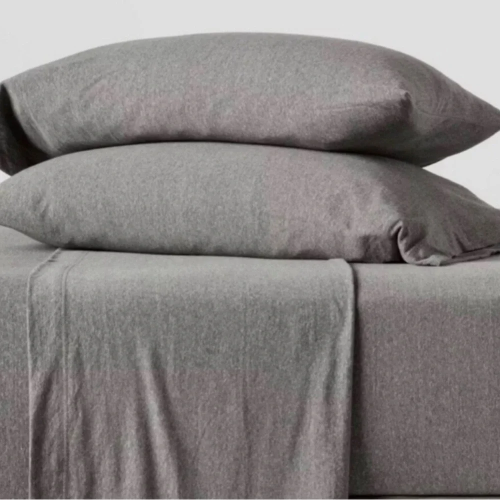 Room Essentials Heather Gray Cotton-Blend Sheet Set